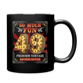 49ème anniversaire 49 ans Vintage-Rétro Fun-Anniversaire - Mug uni - noir - Droite