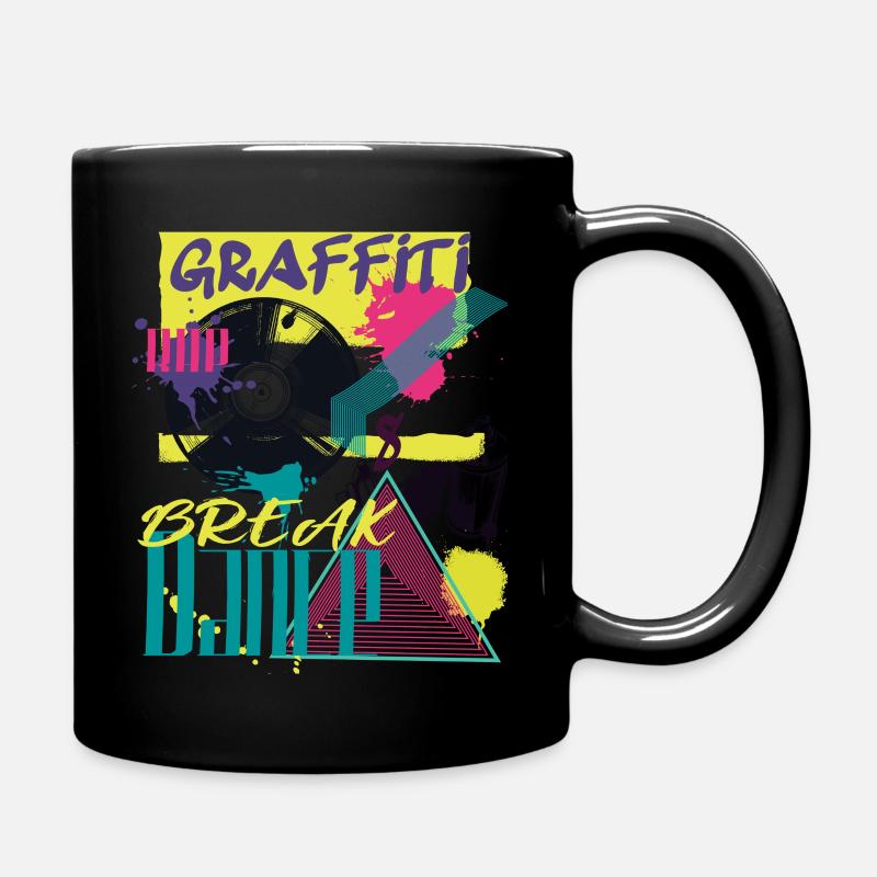Graffiti rap and breakdance - Tasse einfarbig - Schwarz