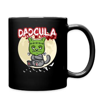 Dadcula Dracula Vampire Dad Funny Halloween Party - Tasse einfarbig - Schwarz - Rechts