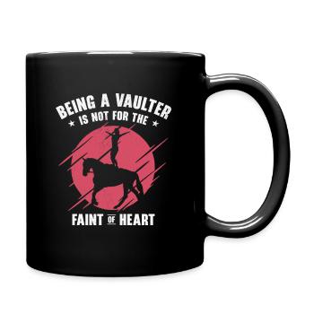 Pferdesport Voltigieren Voltigierer Reiten - Tasse einfarbig - Schwarz - Rechts
