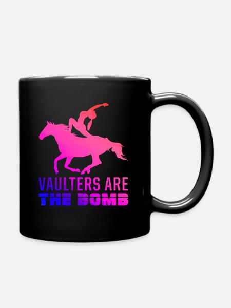 Pferdesport Voltigieren Bombenvoltigierer Reiten - Tasse einfarbig - Schwarz