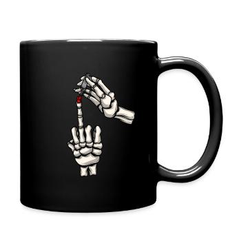 Nail Artist Skeleton Hands Nail Polish Nail Tech - Full Colour Mug - black - Right