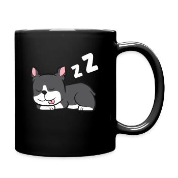 Boston Terrier Lazy Mignon Dormeur - Mug uni - noir - Droite