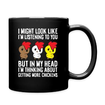 Éleveurs de poulet Je pense obtenir plus de poulets - Mug uni - noir - Droite