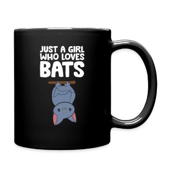 Juste une fille qui aime les chauves-souris - Mug uni - noir - Droite