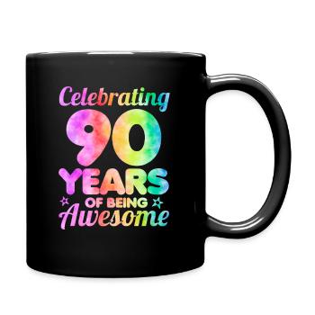 Idée du 90e anniversaire célébrant 90 ans d’existence - Mug uni - noir - Droite