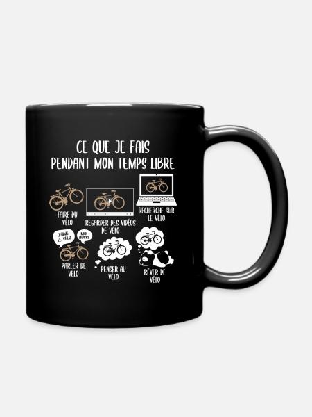 Mon temps de mon temps libre Vélo - Mug uni - noir