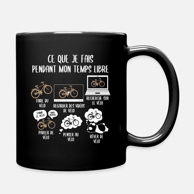 Mon temps de mon temps libre Vélo - Mug uni - noir