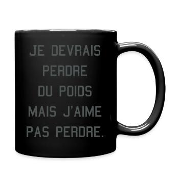 tee shirt humour - Mug uni - noir - Droite