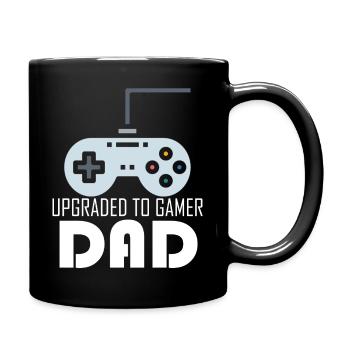 Upgraded to Gamer Dad Matching Video Game Players - Full Colour Mug - black - Right