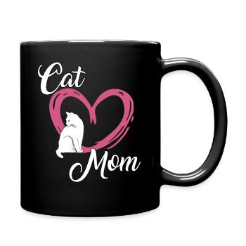 Cat owner gift cats mom cat owner - Full Colour Mug - black - Right