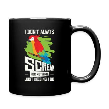 Macaw Parrot Bird Macaw Lover Tropical Zoo Animal - Full Colour Mug - black - Right