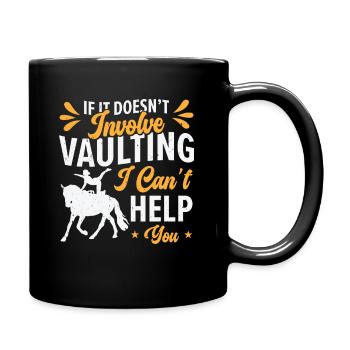 Pferdesport Voltigieren Reiten Akrobatik - Tasse einfarbig - Schwarz - Rechts