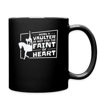 Pferdesport Voltigieren Voltigierer Reiten - Tasse einfarbig - Schwarz - Rechts