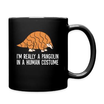 Je suis vraiment un pangolin dans un amour de costume humain - Mug uni - noir - Droite