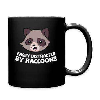 Raton laveur facilement distrait par les ratons laveurs - Mug uni - noir - Droite