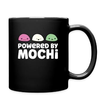 Powered by Mochi Japanisches Essen Kawaii Mochi - Tasse einfarbig - Schwarz - Rechts