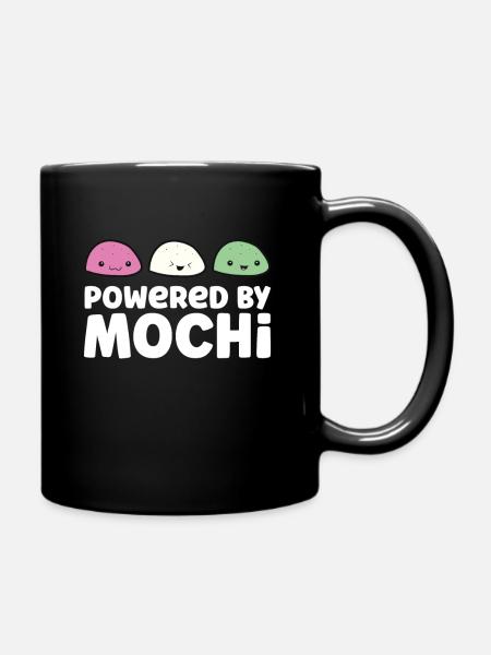 Propulsé par Mochi Japanese Food Kawaii Mochi - Mug uni - noir