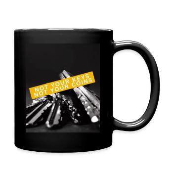 Not your keys - not your coins - Tasse einfarbig - Schwarz - Rechts