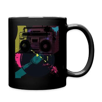 Radio Scarf Plate Graffiti - Full Colour Mug - black - Right