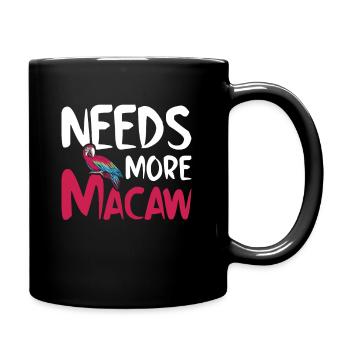 Macaw Parrot Lover Nature Zoo Animal Pet - Full Colour Mug - black - Right