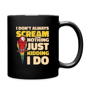 Macaw Parrot Bird Macaw Lover Tropical Zoo Animal - Full Colour Mug - black - Right