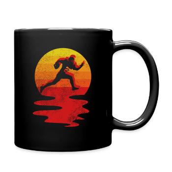 Retro Vintage American Football Sport - Tasse einfarbig - Schwarz - Rechts