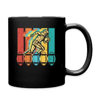 Retro Vintage American Football Sport - Tasse einfarbig - Schwarz - Rechts