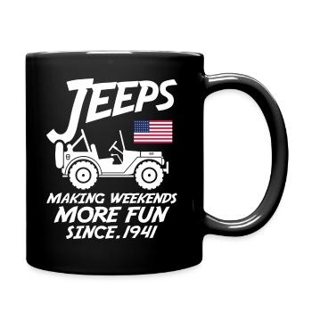 Les jeeps rendent le week-end plus amusant depuis 1941 - Mug uni - noir - Droite