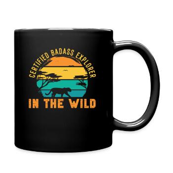 Safari Wildlife Certified Explorer In The Wild - Full Colour Mug - black - Right