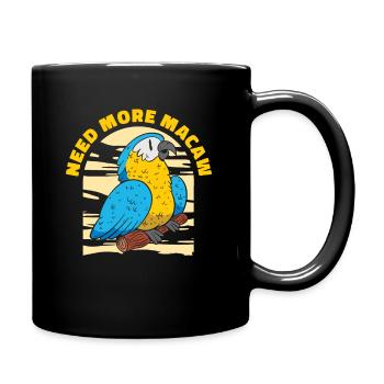 Macaw Parrot Lover Nature Zoo Animal Pet - Full Colour Mug - black - Right