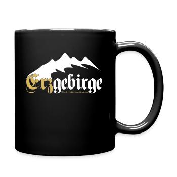 Erzgebirge Berg Wandern Walder Rauschen - Tasse einfarbig - Schwarz - Rechts