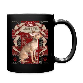 Chihuahua, funny saying - Full Colour Mug - black - Right