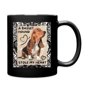 Basset-Hound, Basset funny saying - Full Colour Mug - black - Right