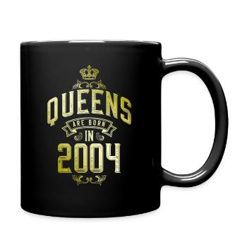 Queens born in 2004 - Tasse einfarbig - Schwarz - Rechts