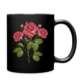 Fleur - Mug uni - noir - Droite