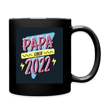Papa since 2022 - Tasse einfarbig - Schwarz - Rechts