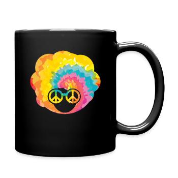 70s Seventies 1970s Party Outfit Peace 60s - Full Colour Mug - black - Right