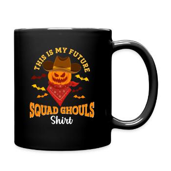 Cowboy Halloween Future Squad Ghouls Skeleton - Full Colour Mug - black - Right