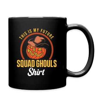 Cowboy Halloween Future Squad Ghouls Skeleton - Full Colour Mug - black - Right