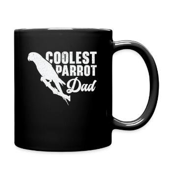 Macaw Cool Parrot Dad Pet Zoo Animal Birdwatcher - Full Colour Mug - black - Right