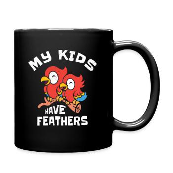 Ara Haustier Papagei Besitzer Zoo Tier Kinder - Tasse einfarbig - Schwarz - Rechts