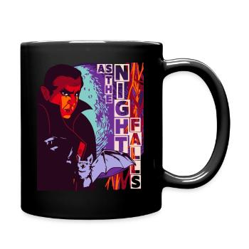 Horreur Drakula Vampire, Chauve-souris, Dicton drôle - Mug uni - noir - Droite