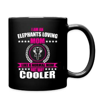 Drôle d’éléphant Mama - Mug uni - noir - Droite
