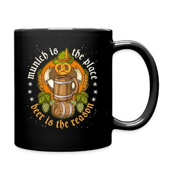 Bière, Munich, buveur de bière - Mug uni - noir - Droite
