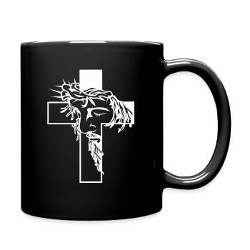 Jésus sur la croix - Mug uni - noir - Droite