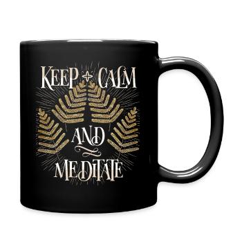 Méditation, méditation, calme, dicton drôle - Mug uni - noir - Droite