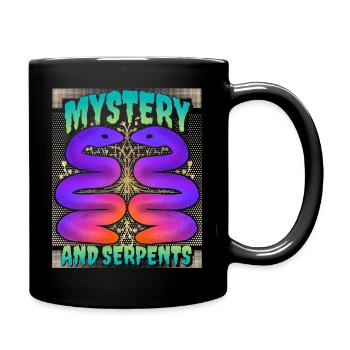 Snake, mysterious snakes, saying - Full Colour Mug - black - Right