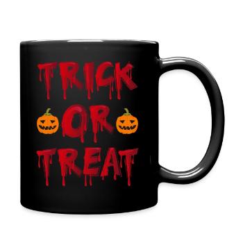 Halloween Design Süßes oder Saures - Tasse einfarbig - Schwarz - Rechts