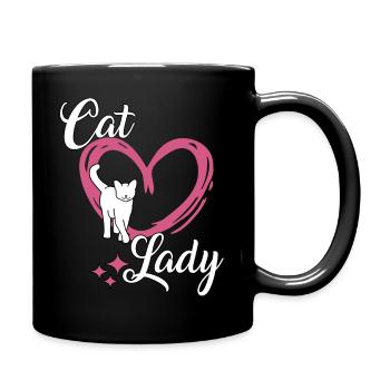 Cat Lady cadeau pour vous mignon propriétaire de chat - Mug uni - noir - Droite
